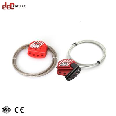 China Locked With PC Custom Made Plastic High Security Padlock 4 Different Length Adjustable Safety Cable Lockout for sale