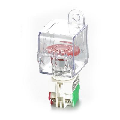 China Avoid unpick Resin Transparent Glass PC Material Electric Emergency Stop Lockout for sale