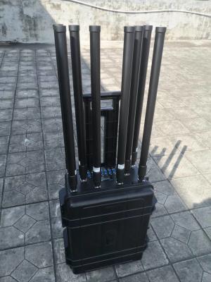 China High Power 8 Channel Handcart Style Portable Frequency Jammer With Frequency Range 2.4GHz 5.8GHz for sale