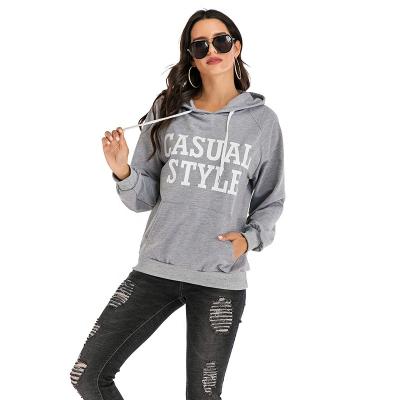 China Oversized Anti-wrinkle Batwing Sleeve Pullover Women Designs Print Letter High Quality Branded Hoodie for sale