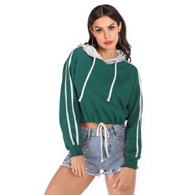 China Anti-Wrinkle Color Blocking Slim Streetwear Hoodie Women Pullover Hoodie Sporty Luxury Culture for sale