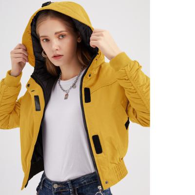 China Style Streetwear Women Quilted Machining Hooded Jacket Winter Women Quilted Jacket Padded Bomber Jacket for sale