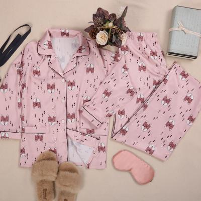 China Breathable Winter Satin Animal Design Sleepwear Women Soil Pajama Bottoms Products for sale