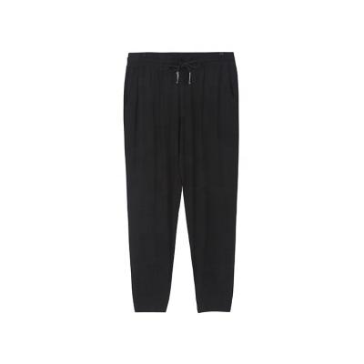 China Integral Anti-Wrinkle Black Ladies Woman Knit Casual Pants Drawstrings Warm Pants for sale