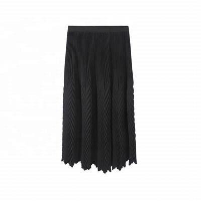 China Women Pleated A Line Ankle-Length Anti-Static Work Loungewear Black Borders Office Skirt Design for sale