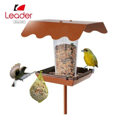 China Hot Sales Liveable Copper Metal Look Wild Bird Feeder Garden Stake for Patio, Yard and Outdoor Decor for sale