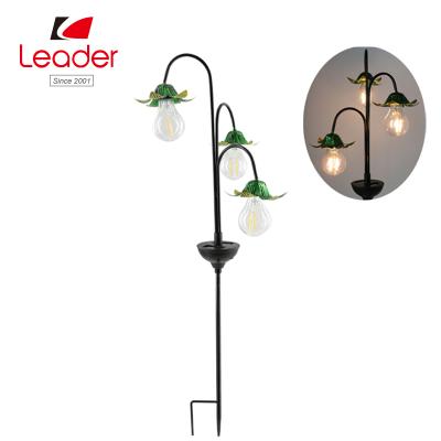 China China BSCI Audit Factory Home Decorative Solar Lamp Flower Metal Stake for sale