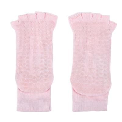 China Breathable Custom Women Yoga Toe Booties Anti Slip Indoor Yoga Toe Socks Pink for sale