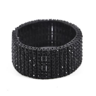 China Fashion Hot Sale New Design Good Diamond Bracelets Full And Wide Polishing Bangles Bracelets Women for sale