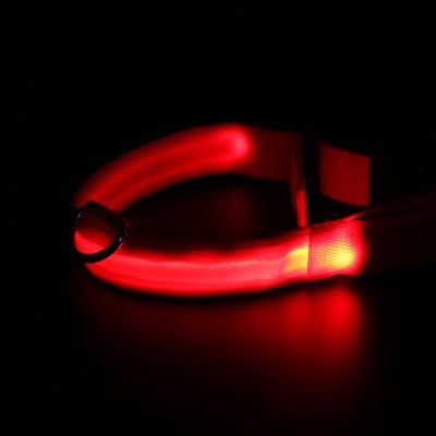 China Pet Collar Night Safety Supplies USB Reflective LED Flashing Light Outdoor Walking Rechargeable Dog Collars for sale