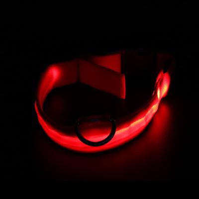 China Manufacturer Wholesale Custom Adjustable Reflective Light Glow in the Dark LED Dog Collar for sale