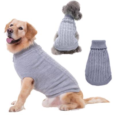 China Stocked Custom Wholesale Pet Supplies Dog Clothes Solid Color Dog Sweaters Dog Clothes for sale