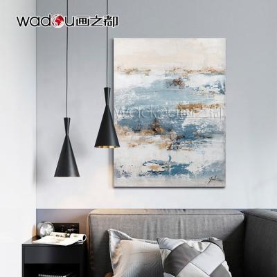 China Large modern 3d wall art custom made painting artwork living room abstract oil painting gold on the wall for sale