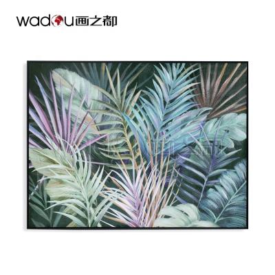 China Modern Home Decoration Custom Leaves Wall Art Hanging Canvas Prints Canvas Print Plants Tropical Rainforest for sale