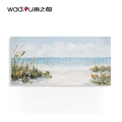 China Hot Sale Custom Art Oil Painting Seascape Plants 3d Wall Art Modern Fashionable Home Decoration Custom Oil Paintings for sale