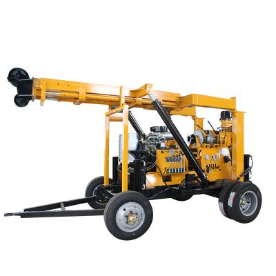 China Water Well Drilling Trailer Mounted Wireline HQ Bq Nq Diamond Core Drilling Rig For Building Construction for sale