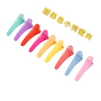 China Other Candy color small hair clip bangs Cute duck beak Color transparent alligator 3.6cm children's plastic for sale