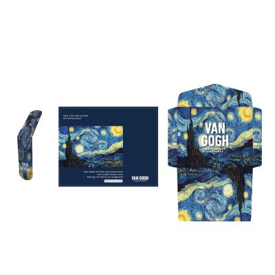 China Africa free sample Envelope Card 3 in 1 set gift magnetic Vincent van Gogh The Starry Night bookmark for sale