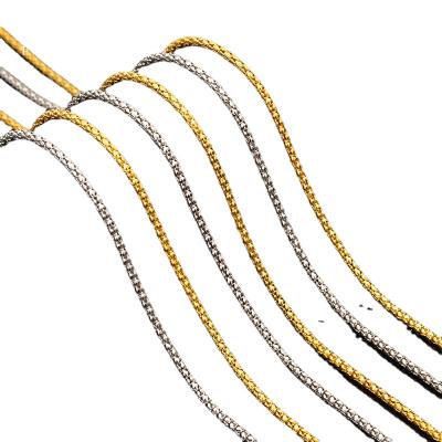 China Corn chain 2.4mm chain 60cm corn gold-plated necklace Male fashion ins EuropeAn-American cross-border iron hop jewelry necklaces for sale