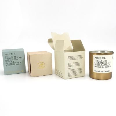 China Recyclable Smart Custom Logo Insert Scented Candle Box Packaging For Wholesale for sale