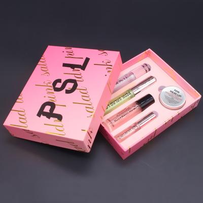 China Recyclable Luxury Custom Empty Private Label Cosmetics Paper Pink Lip Gloss Oil Packaging Box With Logo for sale