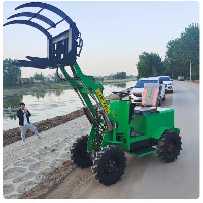 China Building material shops china factory mini loader 300kg 400kg 500kg small four-drive electric diesel bucket loader for sale