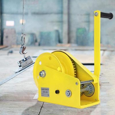 China Smooth Running 500kg 1000kg 1500kg 1200lbs -2600lbs Self Locking Auto Brake Mini Hand Winch for sale