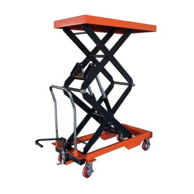 China Widely 800kg 1000kg 1500kg Manual Walk Hydraulic Scissor Lift Platform for sale