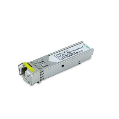 China Cisco Compatible 1.25GBASE BiDi SFP LC Connector Single Mode 20km 1550nm TX / 1310nm RX 1 G SFP for sale