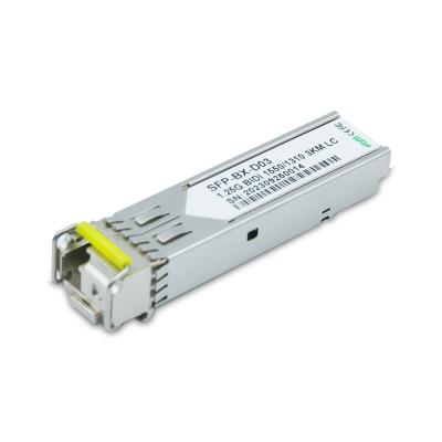 China 3km 1GB Single Mode SFP 1550nm TX /1310nm RX Cisco Compatible 1.25GBASE BiDi SFP LC Connector Single Mode for sale