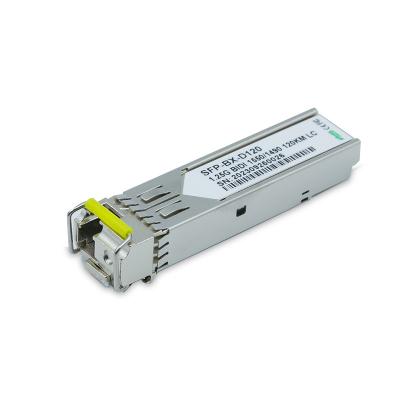 China 120km 1G Sfp Transceiver 1550nm TX 1490nm RX Transceiver Module Super Long Haul 1.25GBASE BiDi Single Mode for sale