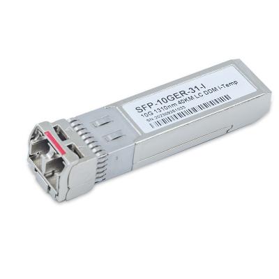 China 10GBASE ER 40km I-Temp DDM supported SFP+ duplex LC over OS2 SMF Transmission Module for sale