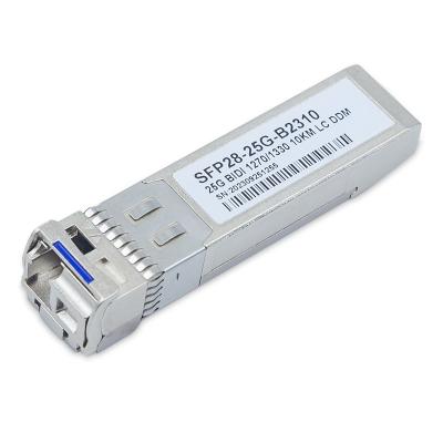 China SFP28 25G Optical Transceiver 25G BIDI Cisco Compatible TX 1270nm/1330nm RX 10km Simplex LC SMF for sale