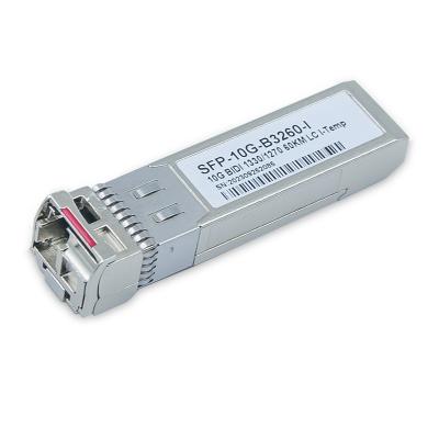 China 10GBASE BIDI SFP+ 10G Optical Transceiver 1330nm TX 1270nm RX 60km Simplex LC SMF for sale