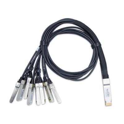 China 200G QSFP-DD Breakout To 8x25G SFP28 DAC Breakout Cables Passive Twinax 30AWG à venda