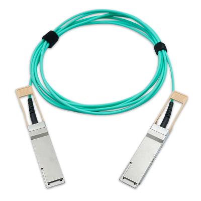 China 200G AOC Cable QSFP56 To QSFP56 1M Cisco Compatible Active Optical Cables Manufacturer for sale