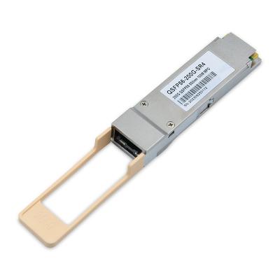 China 200G QSFP56 Hot Pluggable Optical Transceiver SR4 100M With Multimode Fiber And DDM Supported for sale