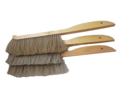 China Hot Selling Double Rows Horsehair Bee Brush Wooden Handle for Beekeepers for sale