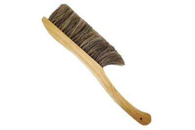 China Three Row Bee Brush Horse Hair Bee Brush Beekeeping wood handle Beekeeping Brush for sale