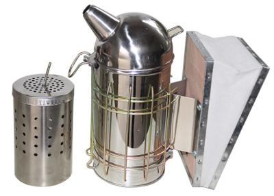 China European Stainless Steel Round bee smoker beekeeping with inner tin M for sale