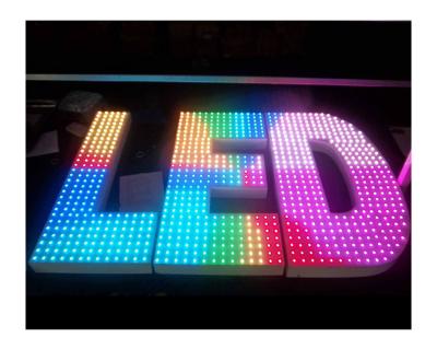 China Perforated Hole China Customize Advertising Billboard Metal Face Lighted RGB LED Channel Letter for sale