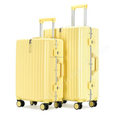 China NEW Factory Fashionable Manufacturer RESENA PC STYLE Lightweight Luggage TSA Lock Trolley Fashion Suitcase 20in24in28in for sale