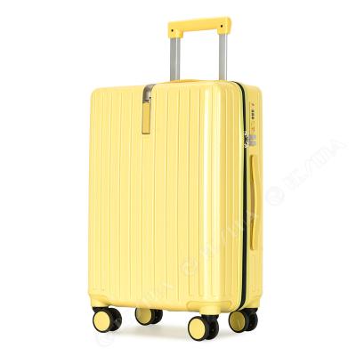 China Full Automatic PC Carry On Suitcase Trolley Luggage Travel Bottom Smart Suitcase Fingerprint TSA Lock Hardware RESENA RA8980 for sale