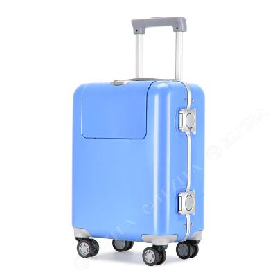 China RESENA RA8965 Aluminum Frame Front Pocket Trolley Suitcase Travel Luggage Children's Small Bottom Cartoon for sale