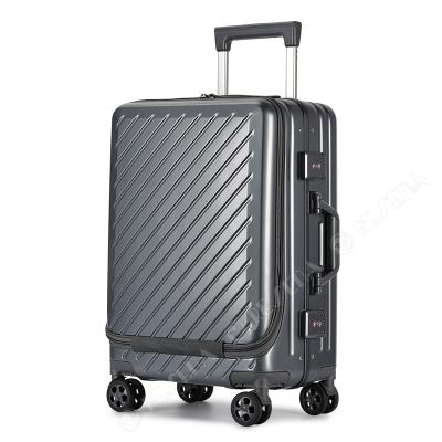 China RESENA RA8935 Laptop Front Pocket ABS PC Business Style Travel Briefcase Maleta Koffer Trolley Suitcase Bottom Luggage for sale