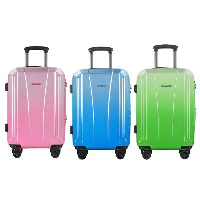 China 3PCS Trolley Suitcase Travel Waterproof Wholesale ABS PC Aluminous Luggage To Luggage Trolley Bag RESENA Set Newest Briefcase for sale