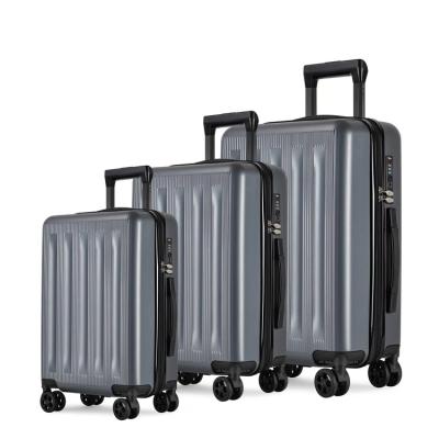 China 4 pc wheels hand carry luggage with abs+pc, 3 pcs set trolley luggage bag with ninety minus for sale