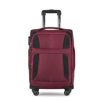 China Nylon Quality Soft Nylon 3 Piece Trolley Luggage Case Chair Luggage Suitcase for sale