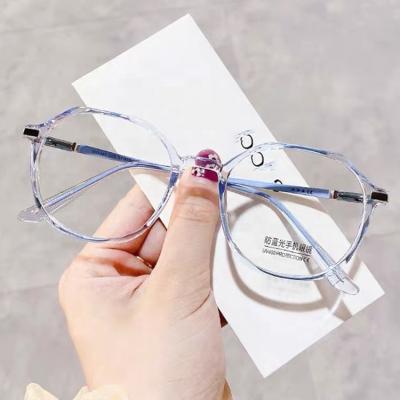 China 2021 Wholesale Fashion Anti Eye Protection Light Filter Transparent Blue Glasses Blue Light Blocking Glasses for sale