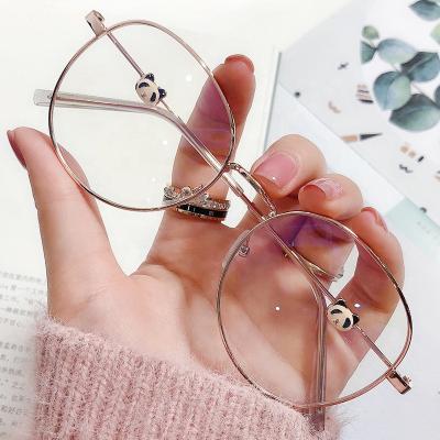 China Blue Light Blocking Blue Light Blocking Computer Glasses Retro Women Small Anti Metal Glasses Round Rim Fashion Listing Women for sale